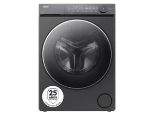 Lavasciuga - Haier HWD90BP14367GTUS, 9 kg/5 kg, Inverter, 1400rpm, Flexy Time, Ciclo Allergy Care, Capi per neonati, Inox